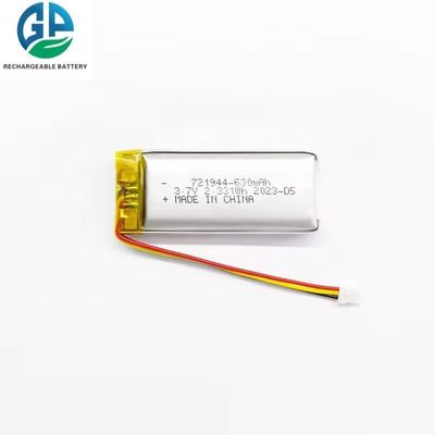 IEC 62133 Batteria al litio in polimero ricaricabile 721944 630mah 3.7v