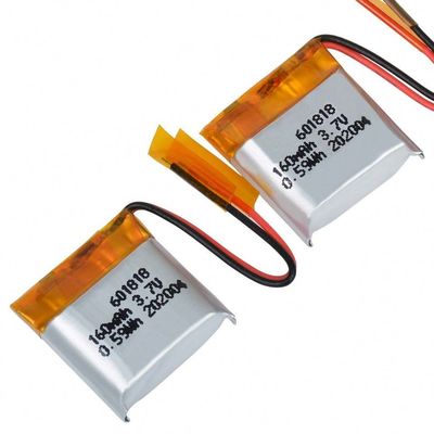 Li Polymer Rechargeable Battery di piccola dimensione 601818 3.7V Lipo 160mAh