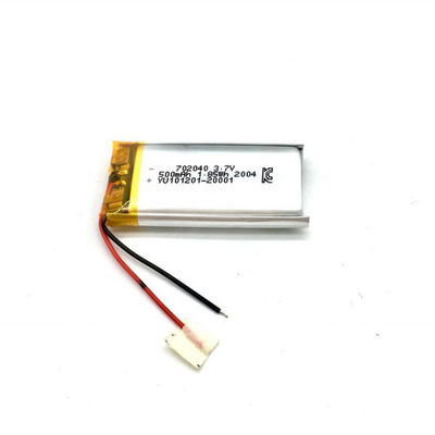 Batteria del polimero del litio del CE 702040 3.7v 500mah del KC per i dispositivi di sorveglianza