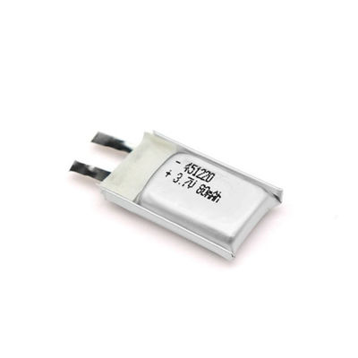 buy 80mAh 3.7V 451220 Batteria polimerica al litio con connettore PCM a filo per auricolari TWS fabbricazione online