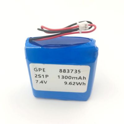 comprare IEC62133 KC Certificato 7.4V 1300mAh Lithium Polymer Battery Pack per dispositivi di bellezza fabbricazione online
