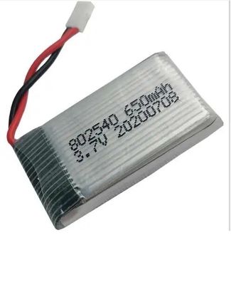 buy Batteria Lipo ricaricabile da 650 mAh 25C Tasso di scarica KC IEC62133 Batteria polimerica al litio approvata fabbricazione online
