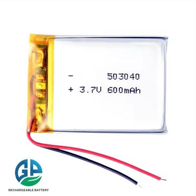comprare 503040 Dimensione 3.7V 600mAh KC IEC62133 Batteria ricaricabile ai polimeri di litio Lipo certificata online manufacture