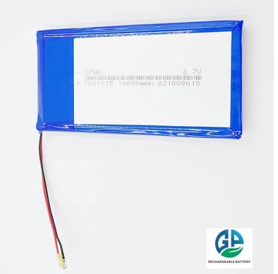 comprare Batteria ad alta velocità di scarica 30C 10000mah Batteria polimerica a Li ricaricabile 7661115 3.7V 37Wh Batteria polimerica a Li per Iphone online manufacture