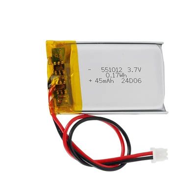 comprare Piccole batterie al litio polimeriche ricaricabili 45mah 3.7v 50mAh 60mAh 70mAh 3.7v 551012 batterie agli ioni di litio da 45mah online manufacture