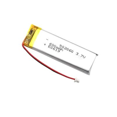 comprare Batteria ricaricabile Li-polimero Batteria a cella ricaricabile Batteria 3.7v 600mah Pack Model Quality 502060 Piccola batteria al litio polimero Lipo 3.7v 600mAh Batteria certificata KC online manufacture