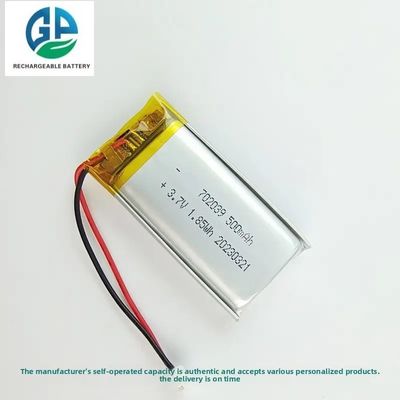 comprare Batteria Lipo ad alta capacità approvata KC 702039 3.7V 500mAh al litio polimero ricaricabile online manufacture