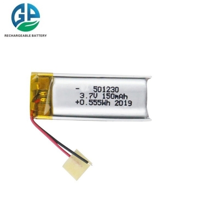 comprare KC Approved Rechargeable Lithium Polymer Battery 3.7V 150mAh With PCB Wires 150mAh 501230 3.7v online manufacture