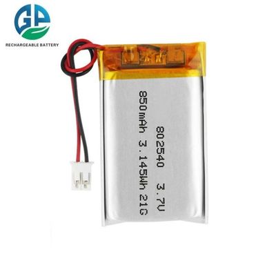 comprare Batteria ai polimeri di litio ricaricabile ad alta capacità 3,7 V 850 mAh LiPo 802540 online manufacture
