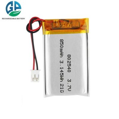 comprare 3.7v 802540 850mah 25c Lipo Rechargeable Battery Quality Lithium Polymer Batterie Lithium Polymer KC Certified Battery online manufacture