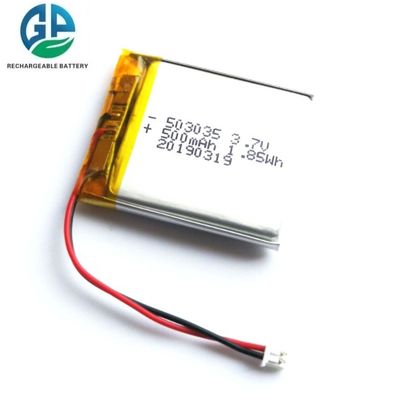 comprare KC Approved Lipo Battery 503035 Lipo Battery 3.7v 1.85wh 500mah Li Ion Polymer Battery 3.7v Rechargeable Battery online manufacture