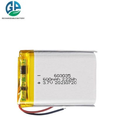 comprare 3.7V 600mAh KC IEC62133 Approved Lithium Polymer Battery Lipo603035 Rechargeable Battery Pack online manufacture