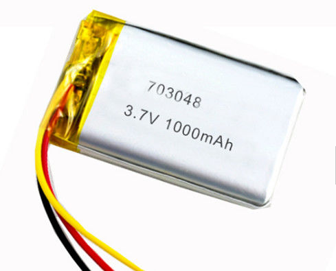 comprare MSDS 703048 3.7V 1000mAh batteria al litio polimerico con 500 cicli di vita per applicazioni industriali online manufacture