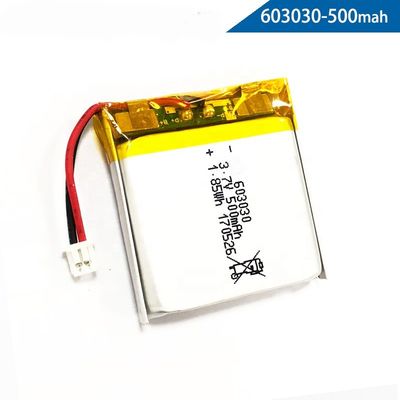 comprare UN38.3 ricaricabile 603030 3,7 V 500mah Li Polymer Battery online manufacture
