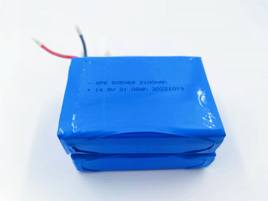 pacchetto 2.1Ah della batteria del polimero di litio di 14.8v 505068 4S1P per il rivelatore