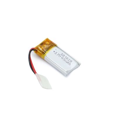 il pacchetto il KC IEC62133 della batteria del polimero del litio di 3.7V 40mAh 301020 ha approvato