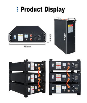 51.2V 6000 cicli LiFePO4 Batteria di accumulo di energia solare con progettazione a rack-mount