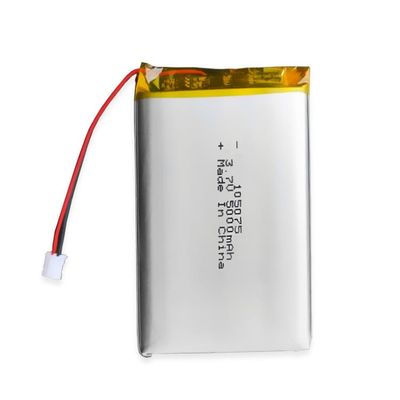 Capacità di LP105075 3.7V 5V 5000mAh Li Polymer Rechargeable Battery High