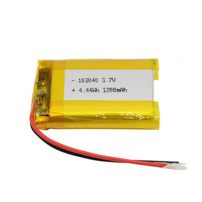 I CB IEC62133 della batteria del polimero del litio di capacità elevata hanno certificato 103040 3.7v 1200mAh