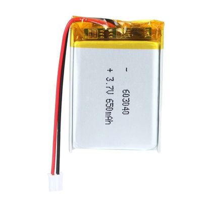Pacchetto della batteria di UN38.3 Lipo, batteria del polimero del litio di 650mah 3.7v