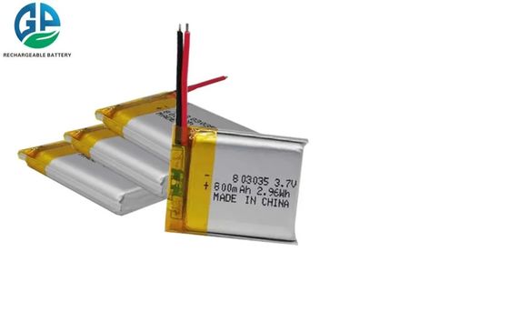 una certificazione di 803035 di 3.7v 7.4v 800mah del litio del polimero CB della batteria ricaricabile KC