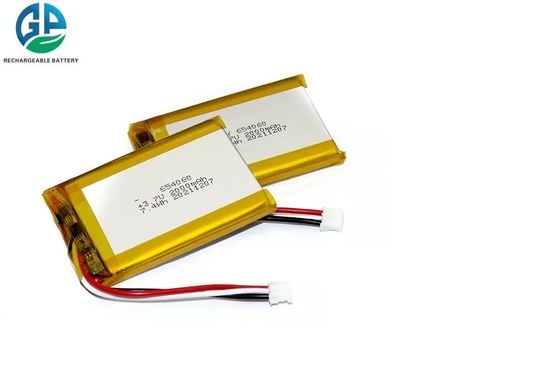 Pacchetto 654060, pacchetto della batteria di Li Ion KC Lipo della batteria del polimero del litio di 3.7V 7.4WH 2000mAh