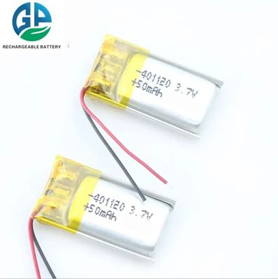 I CB KC hanno approvato la batteria al litio del polimero 3.7v, batteria di 50mah 401120 Lipo per la cuffia avricolare