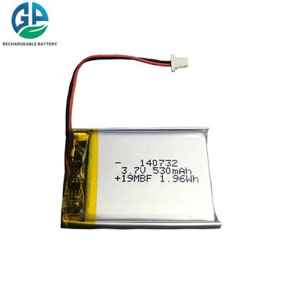 140732 3.7V Li Polymer Battery Pack 3.7v 530mah KC ricaricabile hanno certificato