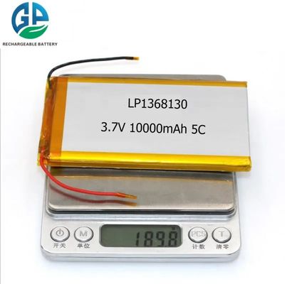 1368130 batteria del polimero del litio di 3.7v 10Ah 10000mah ricaricabile