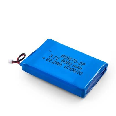 Batteria ricaricabile ai polimeri di litio con scarica 2C con capacità di 6000 mAh e protezione da sovraccarico