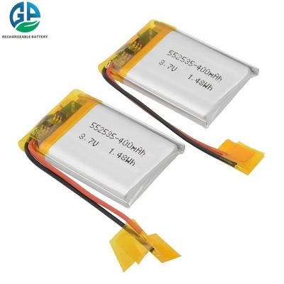 Kc Lipo Lithium Polymer Battery Pack 552535 25c 3.7v 400mah Con Pcm