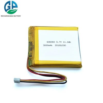 Certificato UL 606060 Batteria ricaricabile in Li polimero 3.7V 3000mAh per prodotti digitali
