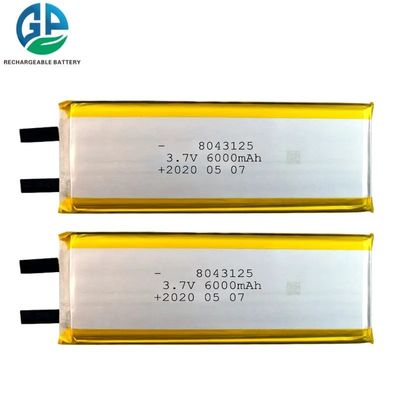 6000mah 8043125 3.7v 1s Batteria ricaricabile Lipo Blu Con presa