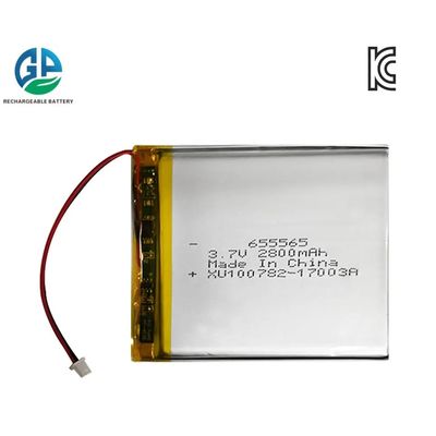 OEM 655565 3.7V 2800mAh KC IEC62133 Batteria ricaricabile Lipo-polimero al litio approvata