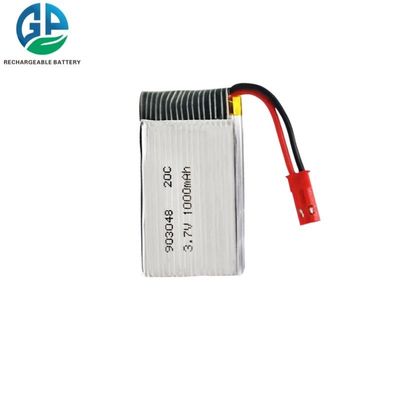 IEC62133 Batteria al litio polimerico 3.7v 20C Discharge rate 903048 1000mah Rc Batteria per elicottero