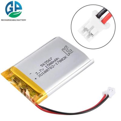 3.7v Li-Polymer Battery 563567 3.7V 1500mAh Lipo Battery ricaricabile