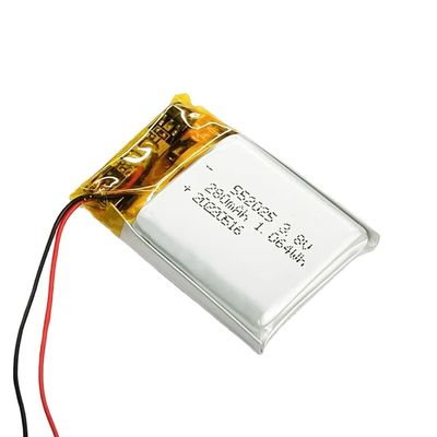 552025 3.8V 280mAh Li Ion Battery Pack con 500 volte la durata del ciclo per orologio digitale