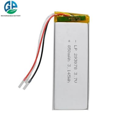 Batteria ai polimeri di litio LiPo ricaricabile ad alta temperatura da 3,7 V 850 mAh per dispositivi digitali