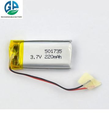 Batteria ricaricabile ai polimeri di litio OEM da 3,7 V 220 mAh approvata KC IEC62133