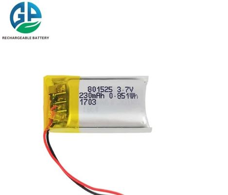 801525 230mah batteria al litio polimerico pacchetto 500 volte durata del ciclo