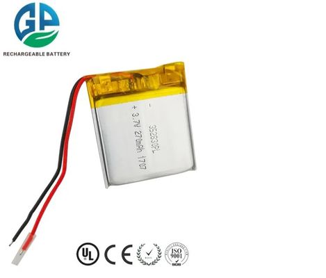 3.7V 270mAh KC IEC62133 Approved Lithium Polymer Battery Pack Batteria LiPo ricaricabile