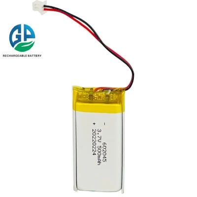 Batteria ai polimeri di litio da 3,7 V 500 mAh con 500 cicli di vita, batteria Lipo ricaricabile