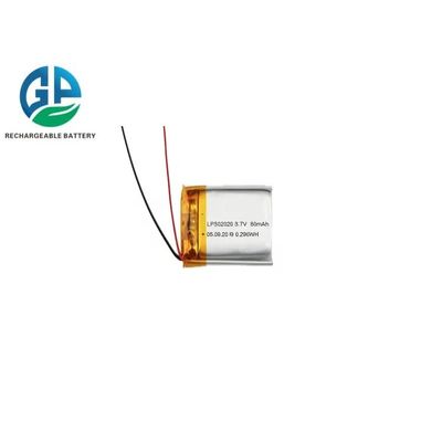 Batteria polimerica al litio da 80 mAh da 3,7 V 302020 - Batteria LiPo compatta per luci a LED