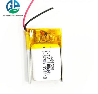 KC approvato 401520 3.7V 100mAh ricaricabile batteria Li-polimero agli ioni di litio con Pcb e Jst Ph2.0 connettore