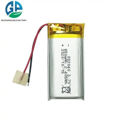 KC IEC62133 Approvare pacchetto di batterie ricaricabili da 3,7 Volt 802040 3.7v 650mah con batteria Li-Polymer Pcb