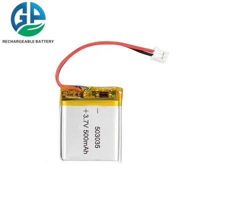 KC CB IEC62133 Approvato Batteria piatta ricaricabile a ioni di litio di alta qualità Lipo503035 3.7V 500mAh