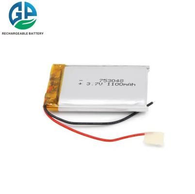 KC IEC62133 Approvare 753048 3.7V 1100mAh Batteria Lipo batteria ricaricabile con batteria Li-polimero Pcb