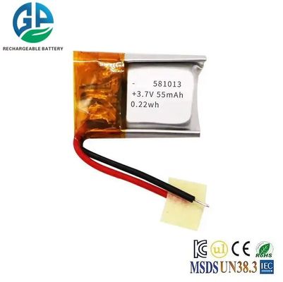 KC approvato batteria Lipo 581013 3.7V 50mAh batteria ricaricabile Li-polimero