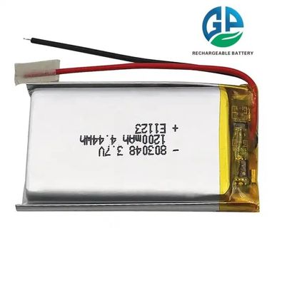 KC approvato batteria Lipo 803048 3.7V 1200mAh 4.44wh batteria ricaricabile Li-polimero