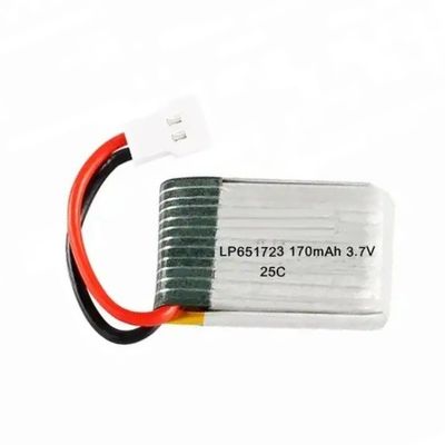 Batterie polimeriche al litio 651723 3.7v 150mah 170mah Batteria Lipo KC UL1642 IEC62133 Droni Mini RC Elicottero